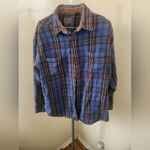 St John's Bay Flannel Long Sleeve Button Up Shirt With Pocket